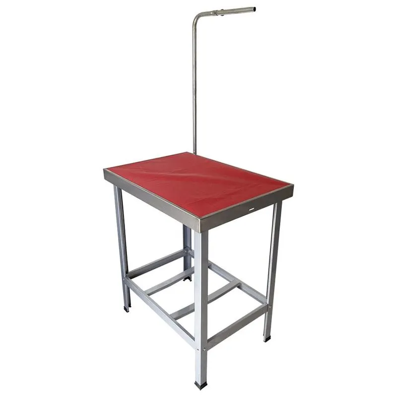 Mesa de Banho e Tosa Inox AlcaPet 110X55cm Vermelho APIS-17P