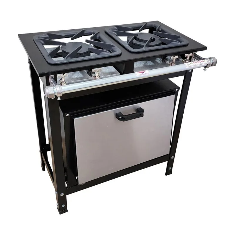 Fogão 2 Bocas Cefaz Com Forno Linha Diamond Baixa Pressão Cfzd-006