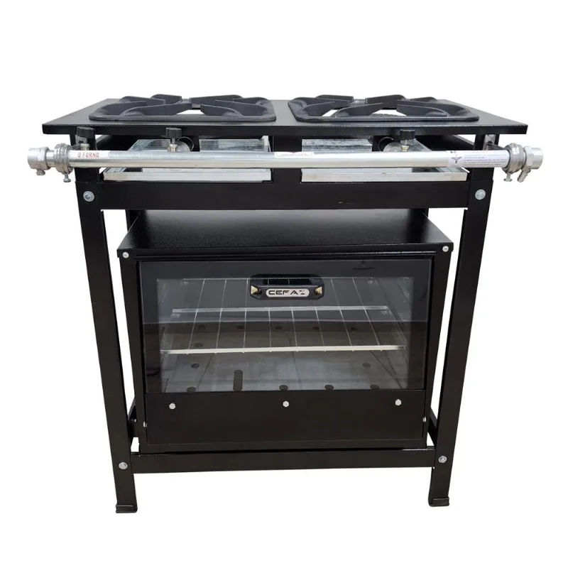 Fogão 2 Bocas Simples Cefaz Com Forno Linha Gold Alta Pressão Cfzg-119