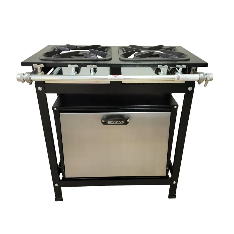 Fogão 2 Bocas Duplas Cefaz Com Forno Linha Gold Baixa Pressão Cfzg-117
