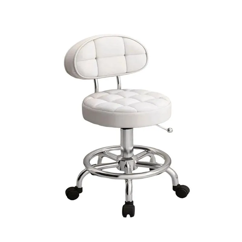 Cadeira Mocho Consultório Giratorio Luxo Slim Branco