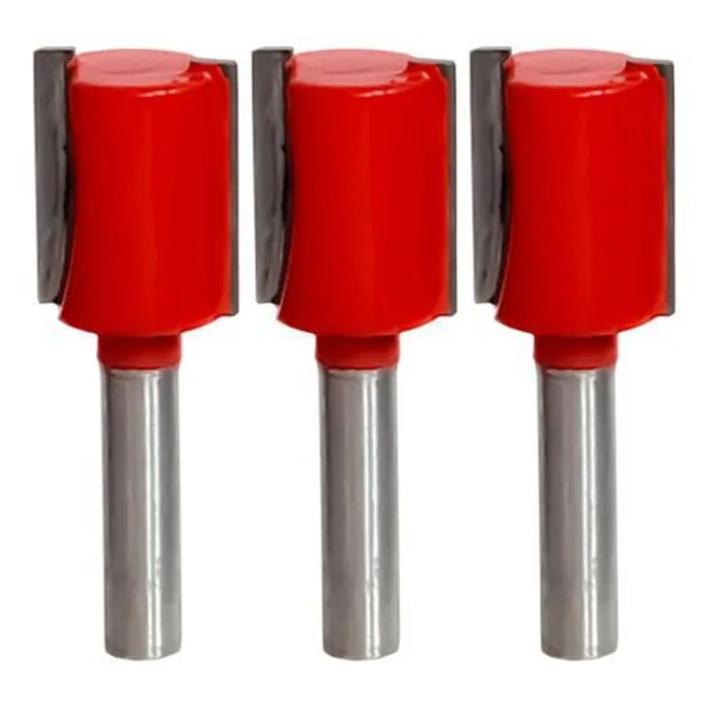 Kit 3 Fresa Reta Paralela 16mm Haste 6mm Metal Duro Tupia