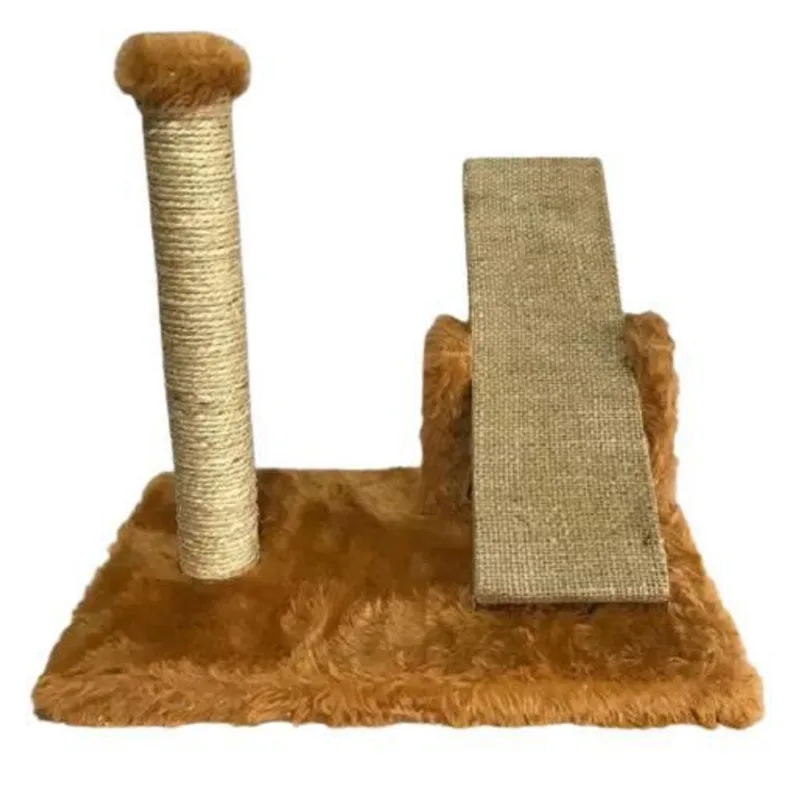 Arranhador Para Gatos Mini Poste Com Gangorra Caramelo
