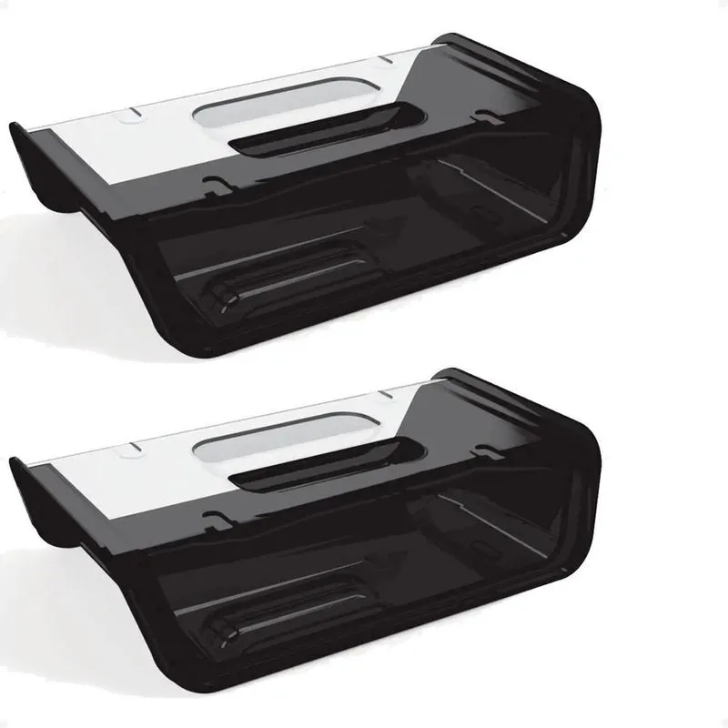 2 Porta Frios Translúcido De Plástico Preto Empalhável Uz