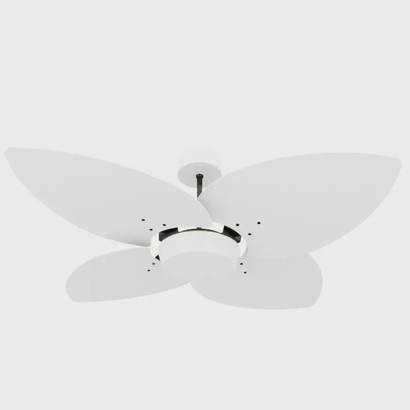 Ventilador de Teto Natuvent Dahlia No Light 4 Pás Madeira Branco