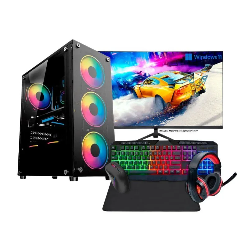 Pc Gamer Completo Intel Core I7 Gt 4gb Ssd 1tb Ram 16gb Ddr3 Fonte 500w Monitor 23