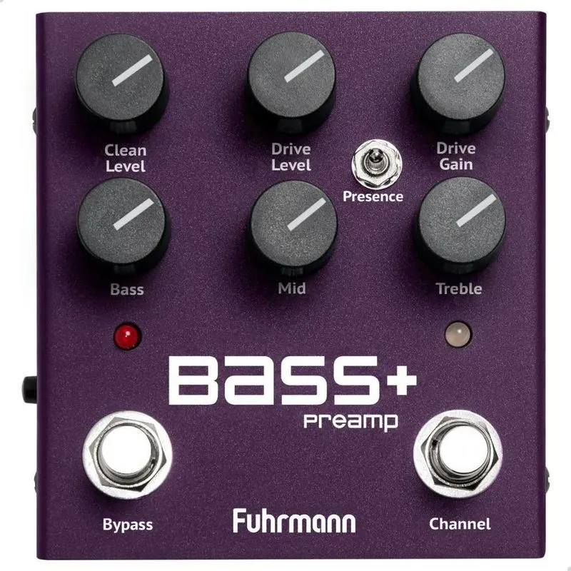 3x Pedal De Efeitos Análogo Bass+ Preamp Fuhrmann Cor Roxo