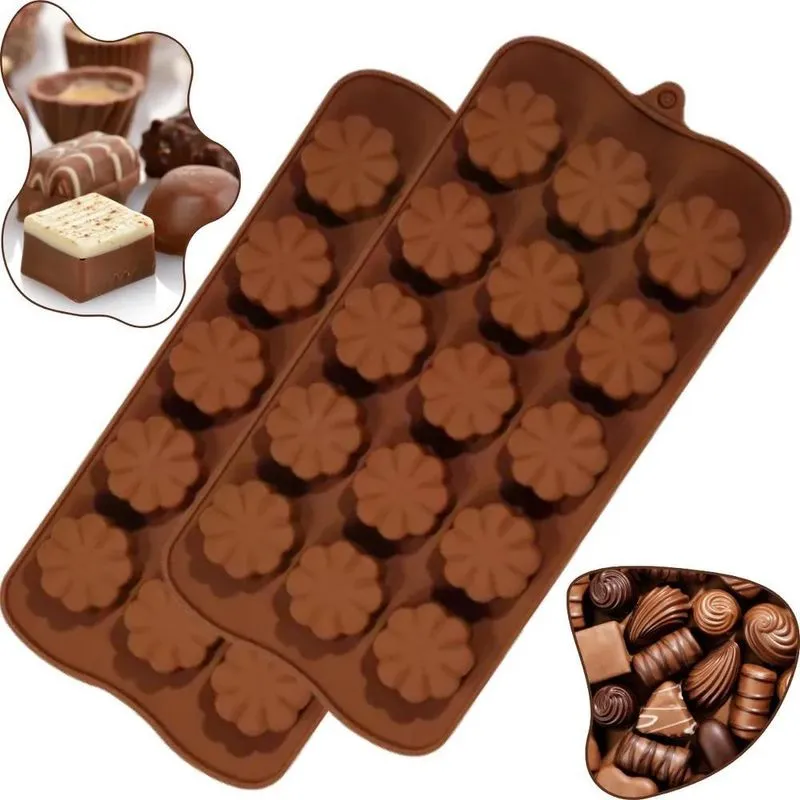 Forma Silicone Chocolate Bombom Sabonete Vela Biscoito Antia