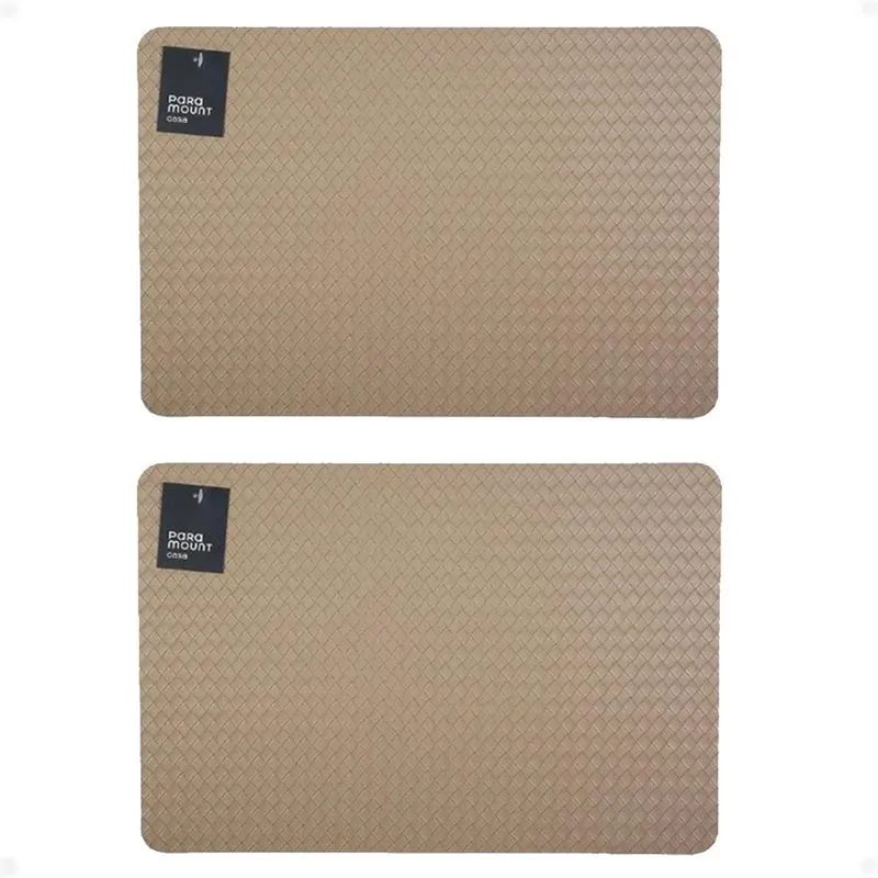 Kit 2 Lugar Americano Premium Trama 45x30 Cm Nude Paramount