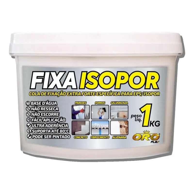 3x Produto Cola Fixa Isopor Parede Pvc Forro Madeira 1kg Bra