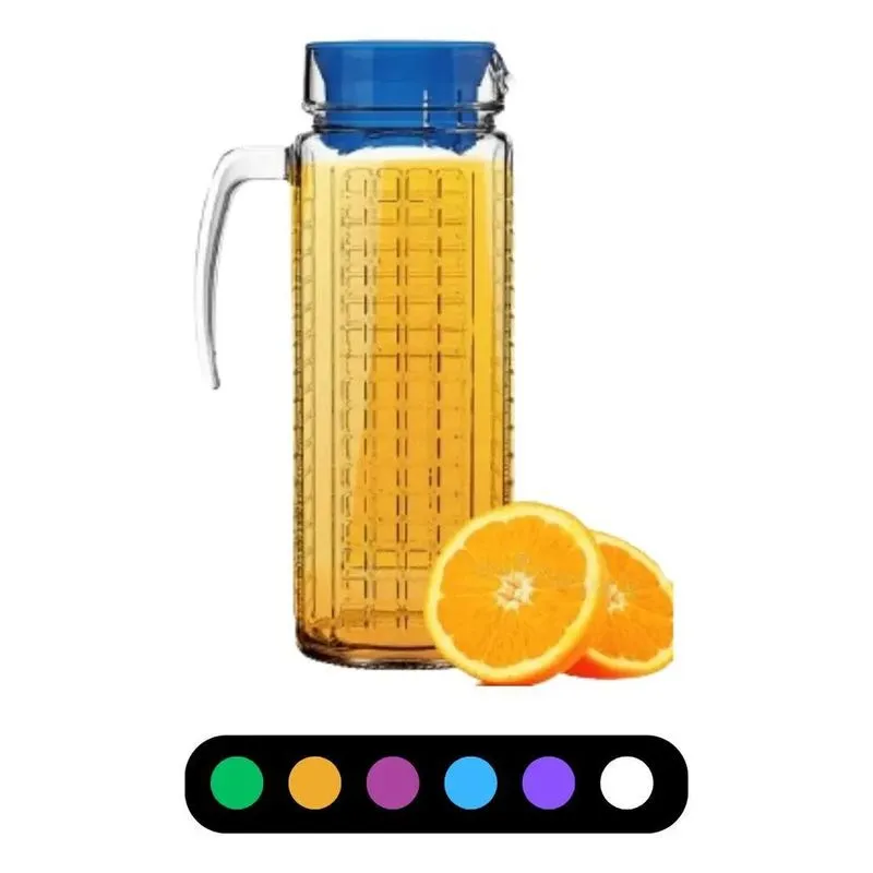2x Garrafa De Vidro Com Tampa 1l Para Água Boca Larga