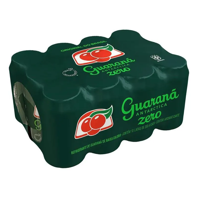 Refrigerante Antarctica Guaraná Zero 350ml - 12 Latas