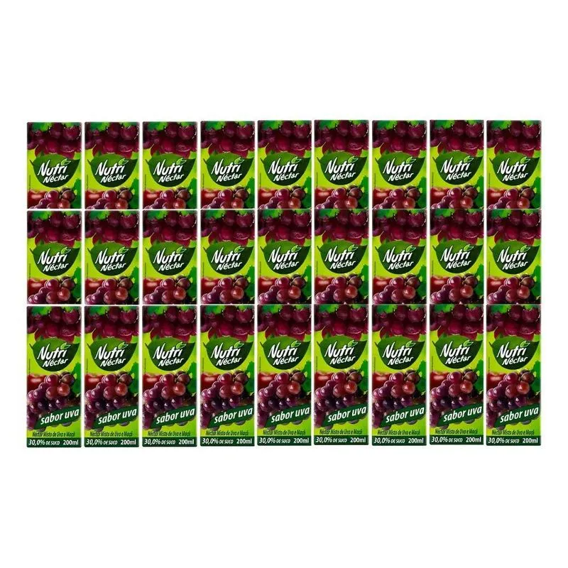 Suco Nutrinéctar Nectar De Fruta Uva Caixinha 200ml Pack 27