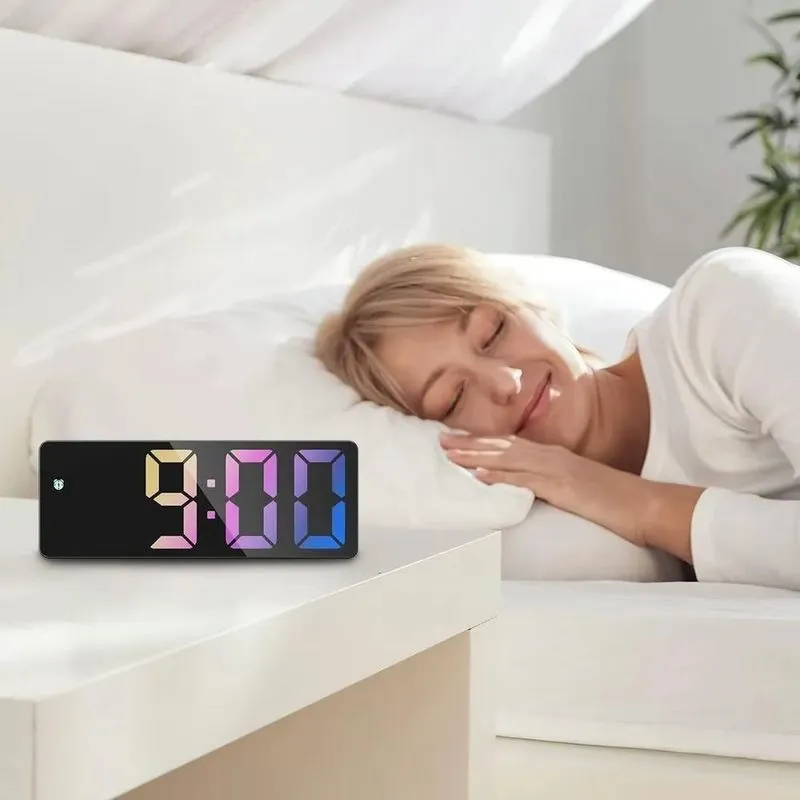 2x Relógio De Mesa Digital Despertador Alarme Temperatura Da