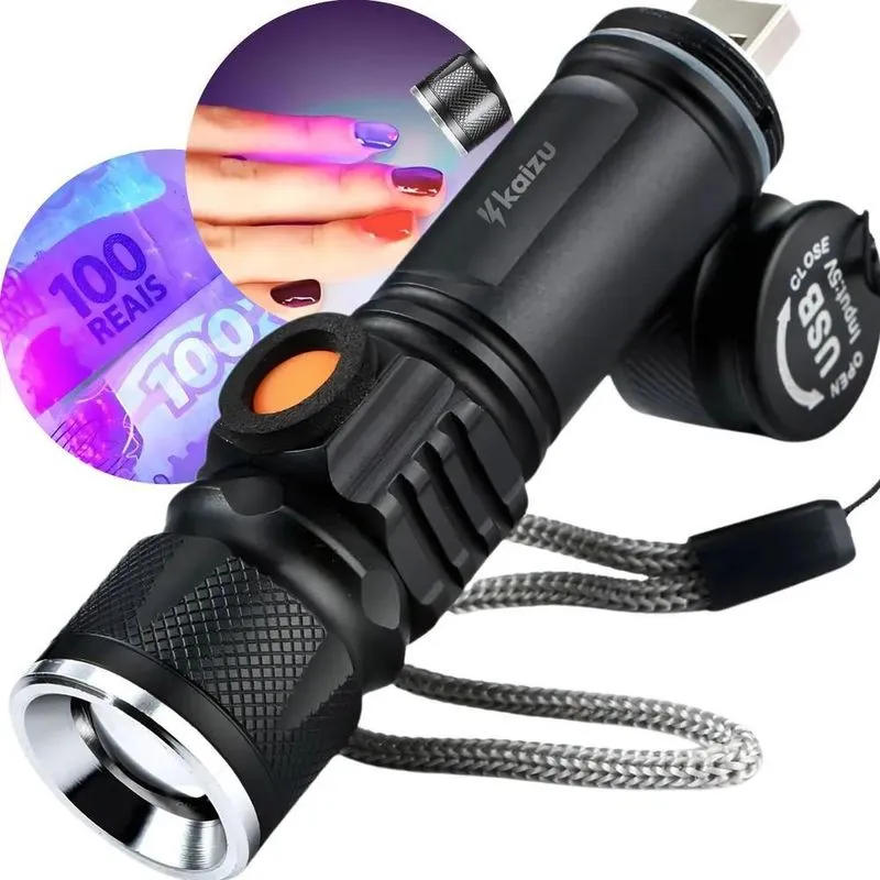 5x Lanterna Led Luz Ultravioleta Uv Seca Unha Gel Esmalte Us