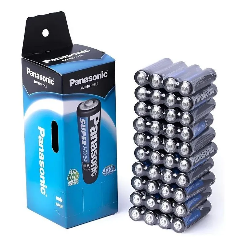 Pilha Palito Aaa Panasonic - Tubo Com 40 Unid +