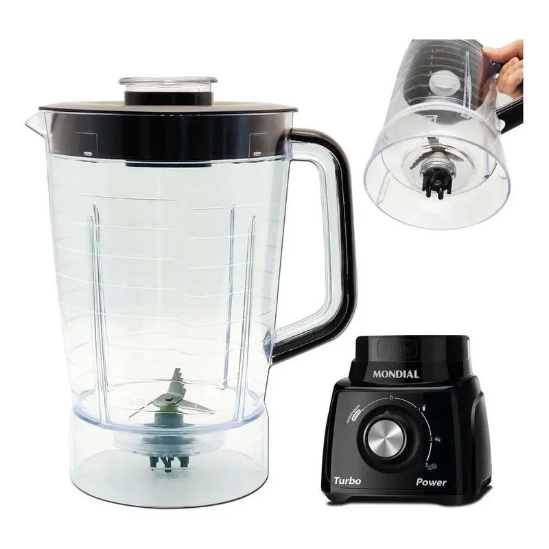 2x Copo Liquidificador Mondial Turbo Power Sangel Preta