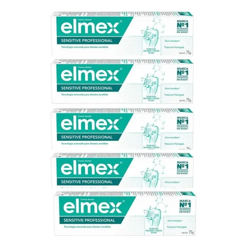 Creme Dental Elmex Sensitive 75g Kit Com 5 Unidades