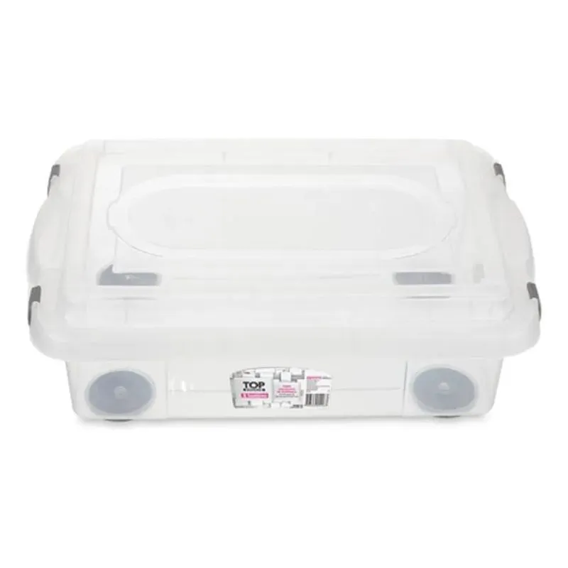 5x Caixa Organizadora Plástica 8,6l Transparente Sanremo