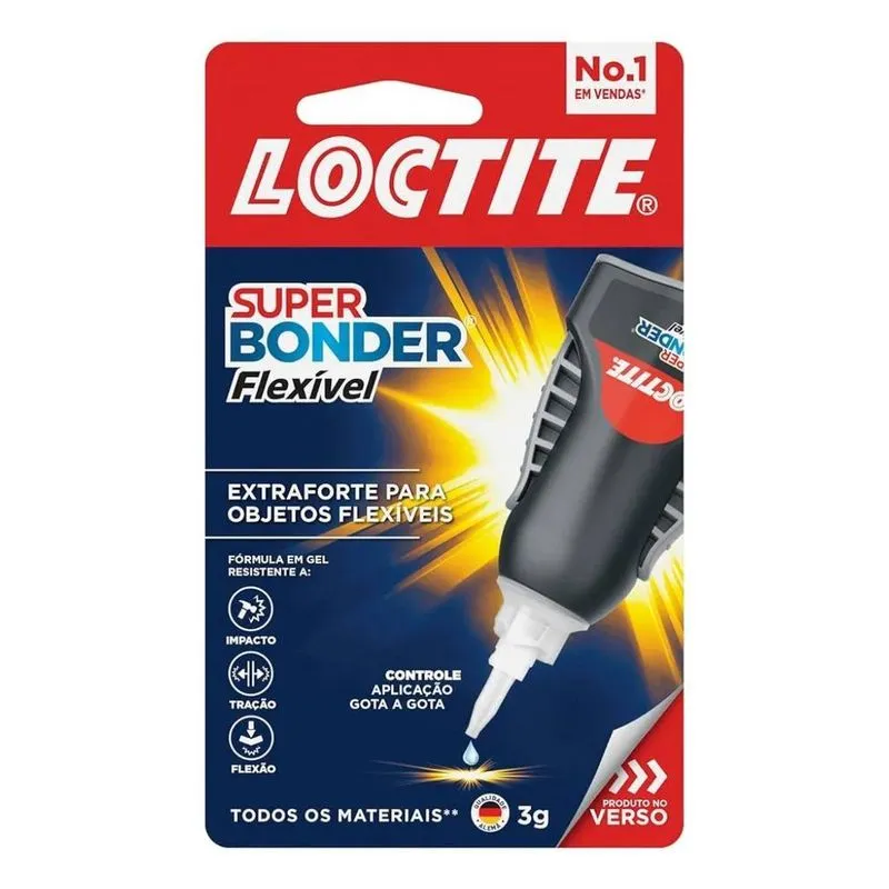 5x Cola Super Bonder Power Flex Gel Control Loctite Henkel 3