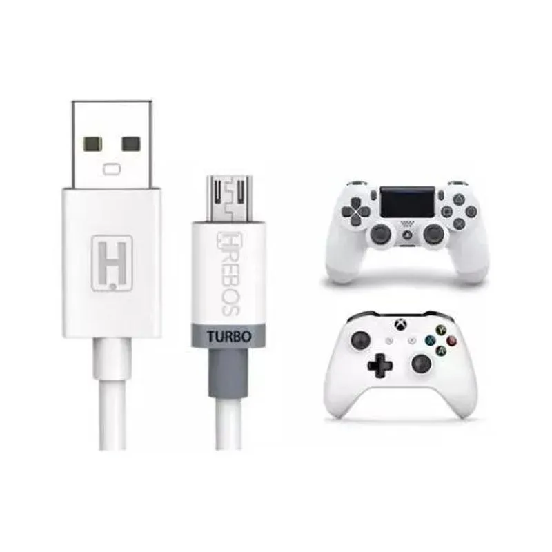 2x Cabo Carregador Usb Para Controle Ps4 E Xbox One 3 Metros