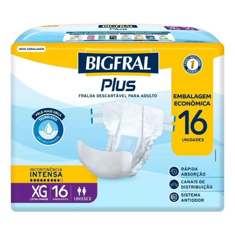 Fraldas Para Adultos Descartáveis Bigfral Descartável Regula