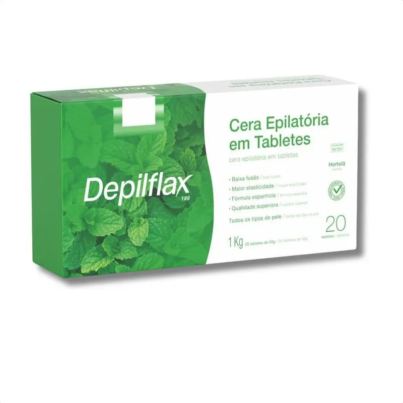 Cera Depilatória Depilflax Hortelã 1kg