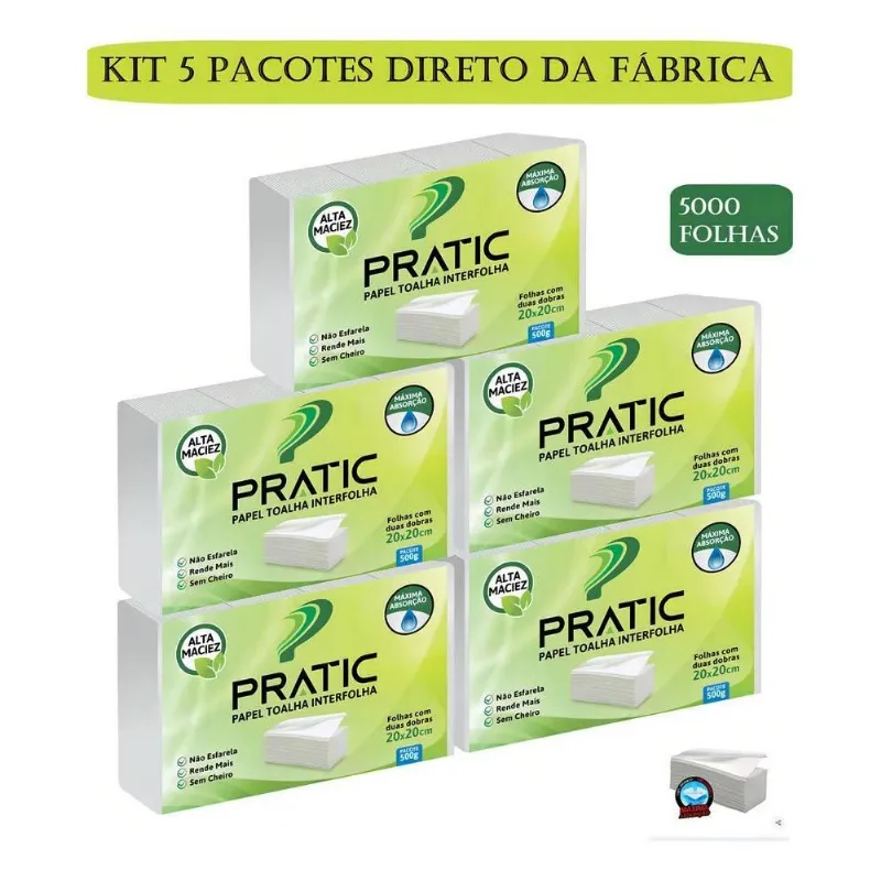 Papel Toalha Interfolhado Interfolha Branco Banheiro Secar M