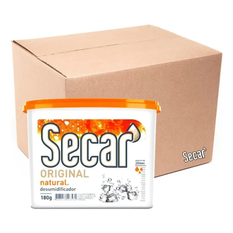 24 Unid. Antimofo Secar 180g Natural Desumidificador Caixa
