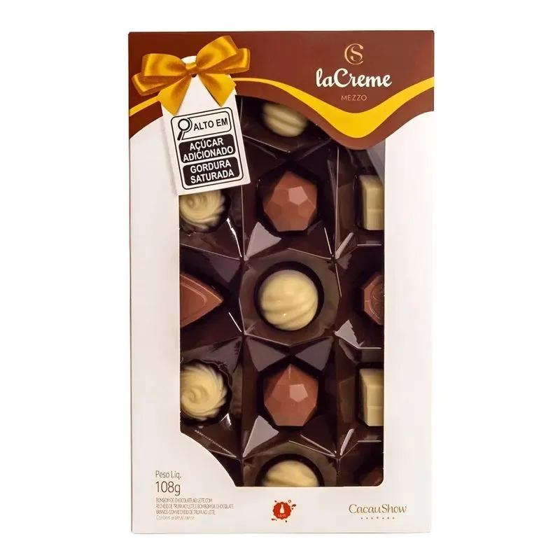 Cacau Show Lacreme Bombons Trufados Lacreme Mezzo - 108 G