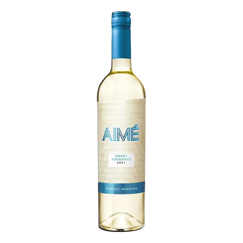 5x Vinho Argentino Branco Sweet Torrontes Aimé 750ml