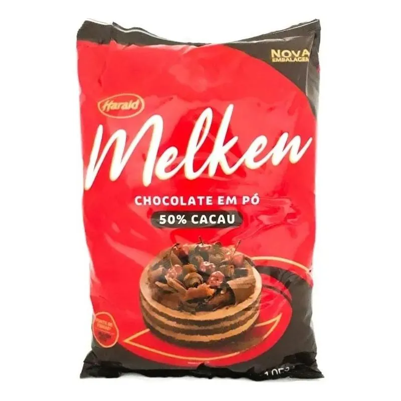 Chocolate Em Pó 50% Cacau Melken - 1,05kg