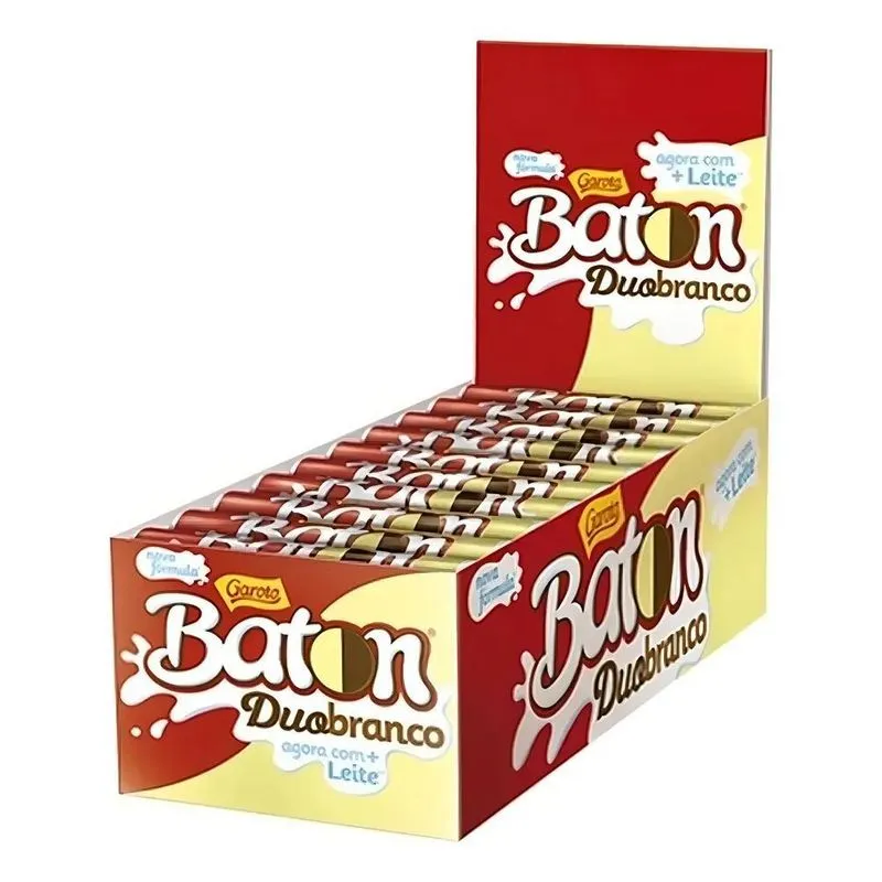 Garoto Baton Duo ( Ao Leite E Branco) - Chocolate Ao Leite E