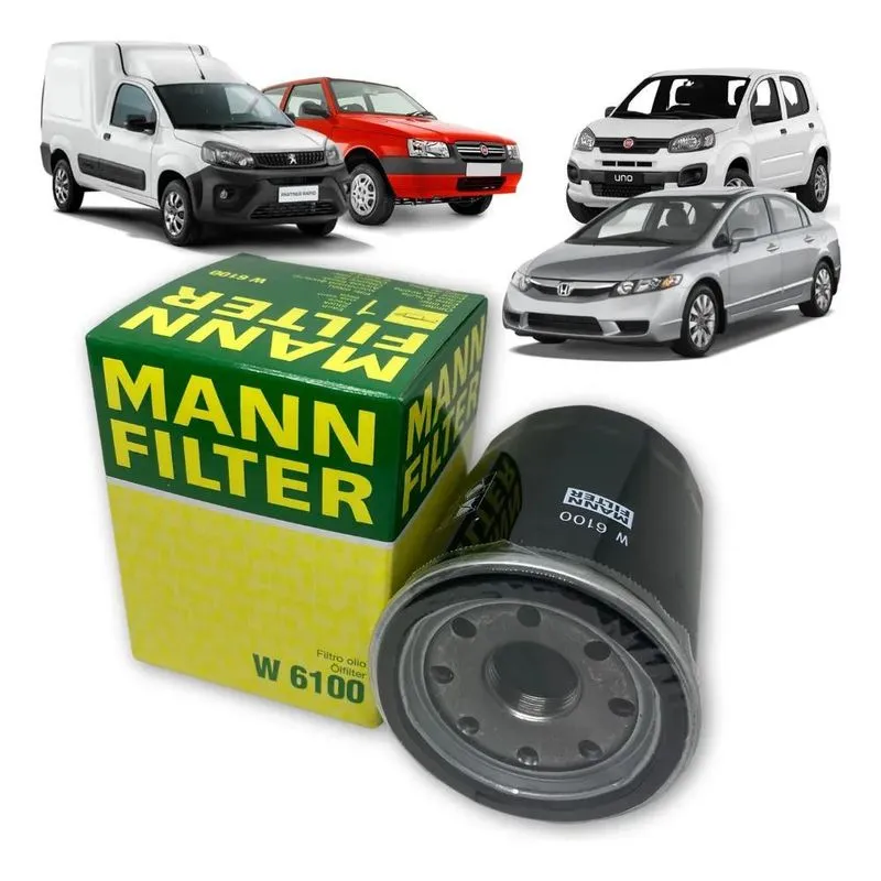Filtro De Óleo Fiat Uno Palio Fire Evo, Honda Fit Civic Mann