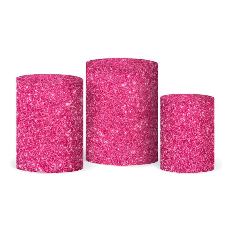 Trio Capas Cilindro Festa 3D Veste Fácil P M - Glitter Pink