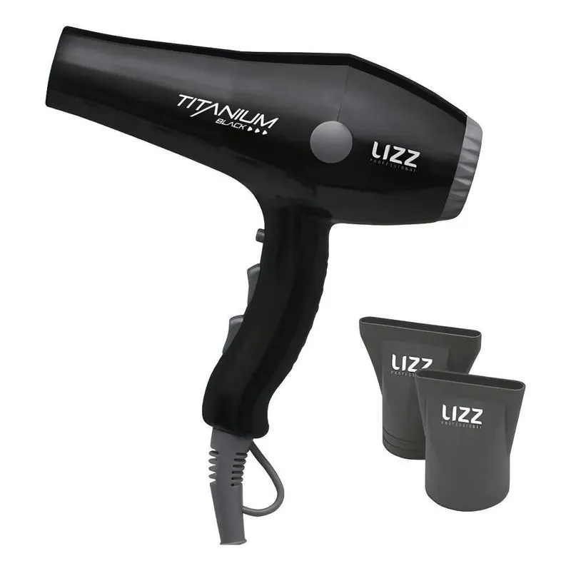 Secador Profissional De Cabelo Lizz Titanium Black 2400W Pre