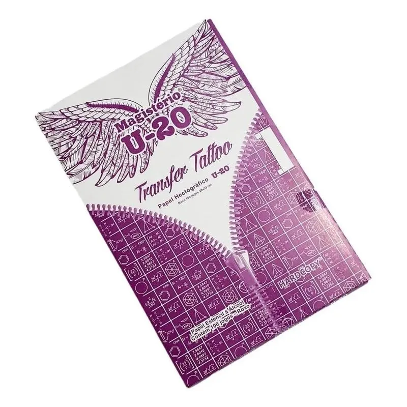 10x 20 Folhas Papel Hectográfico U20 Decalque Tattoo Tatuag