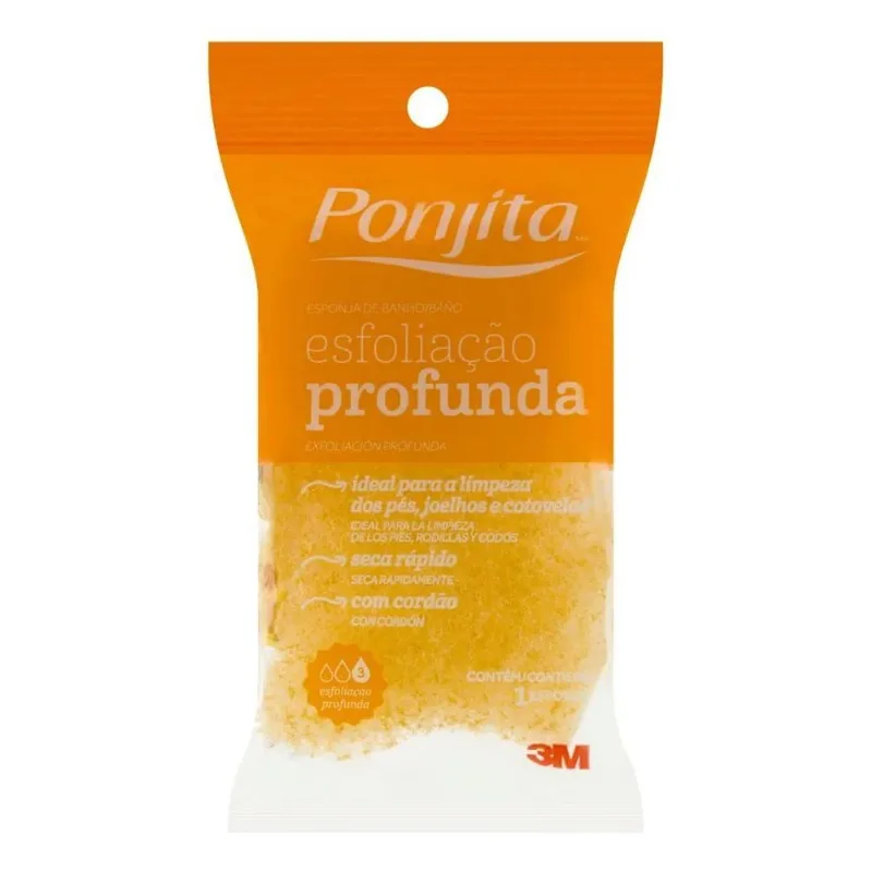 5x Esponja Para Banho Esfoliação Profunda Ponjita
