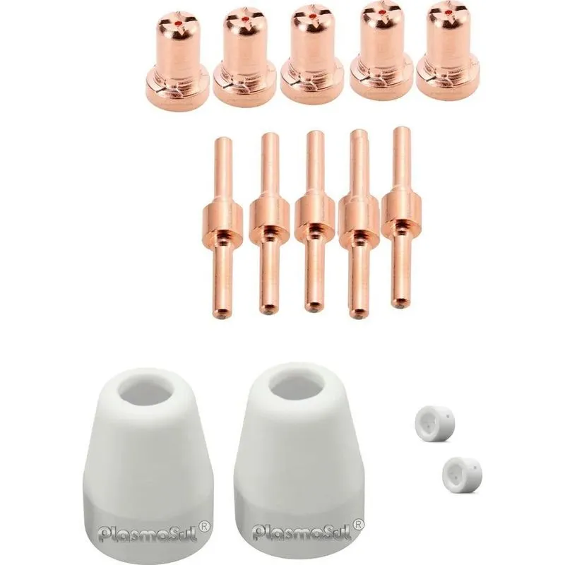 5x Kit 14pçs Tocha Corte Plasma Pt-31 Cut 40 Consumíveis V8