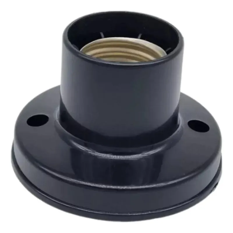 3x Kit 10 Bocal Fixo De Teto Soquete Plástico Branco/preto E