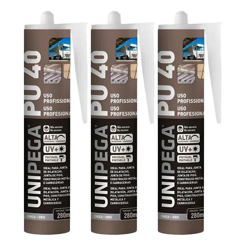 Kit 3 Silicone Adesivo Pu40 Selante De Poliuretano 400g Cin
