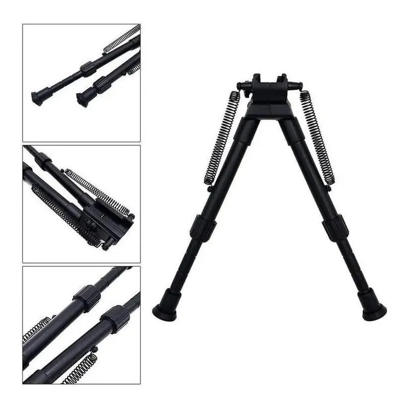 3x Bipé Tático Sniper Retrátil 20mm Regulável Em Pvc Rígido