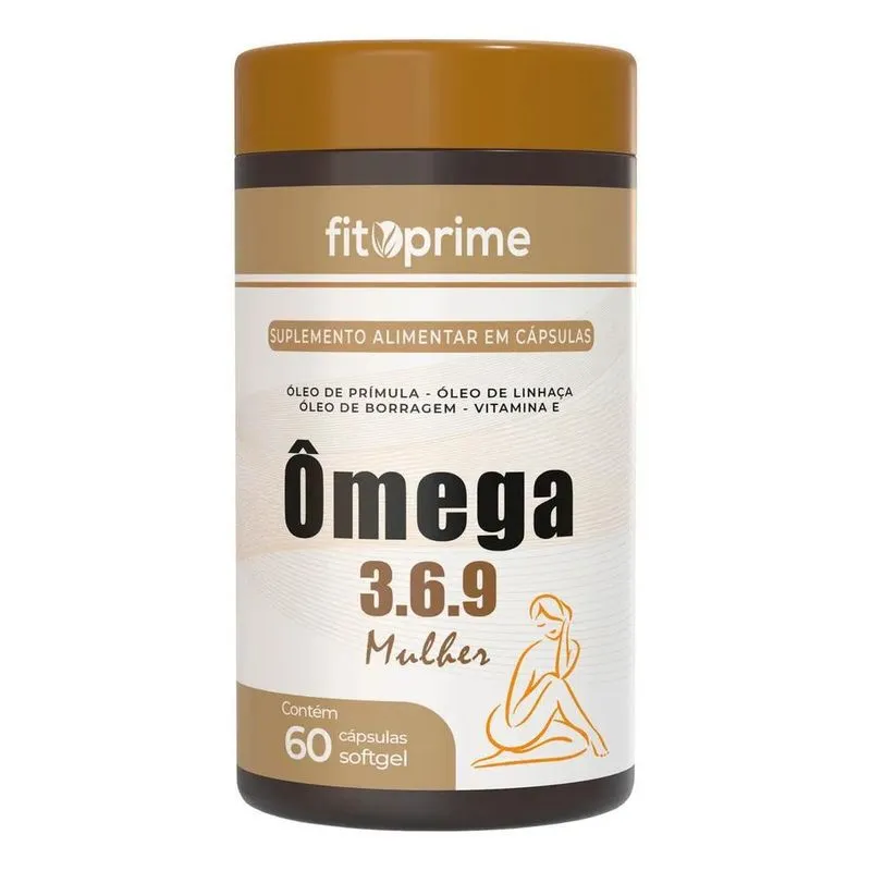 Ômega 3-6-9 Mulher Prímula Linhaça Borragem Vitamina E 60 Cá