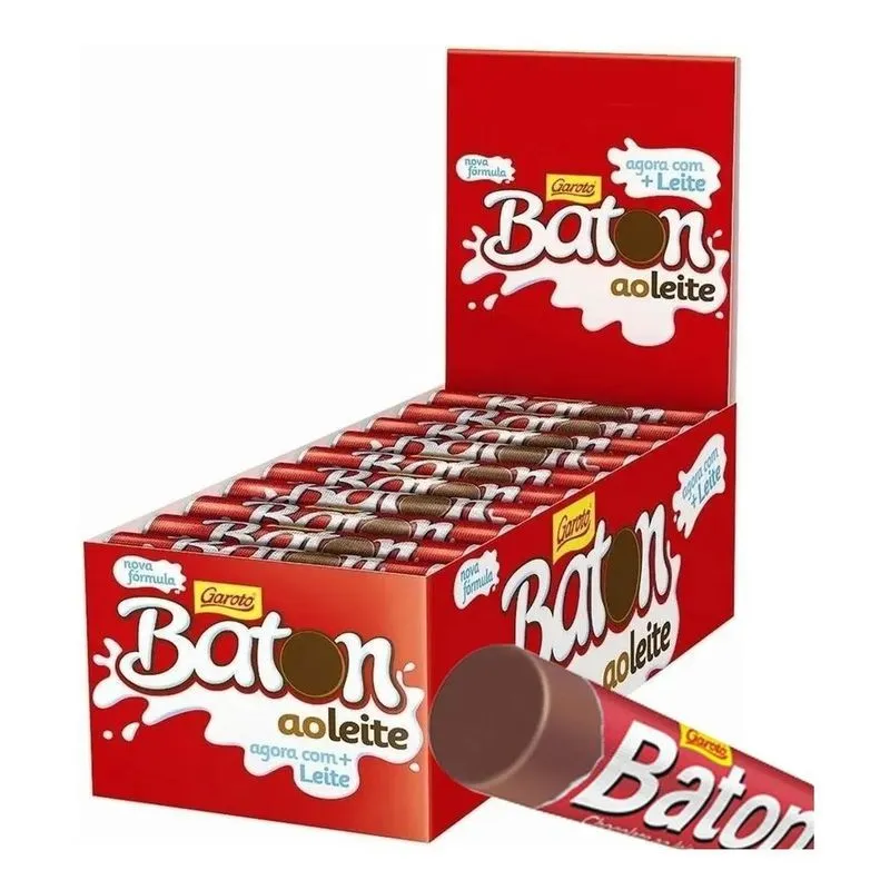 5x Garoto Baton Baton - Ao Leite - 480 G - Unidade - 1 - 3