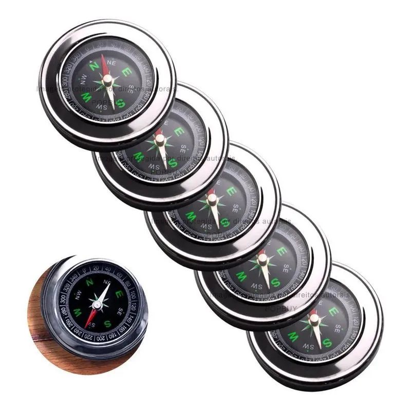 Kit 5 Bússolas Profissional 6cm Portátil Camping Caça Trilha