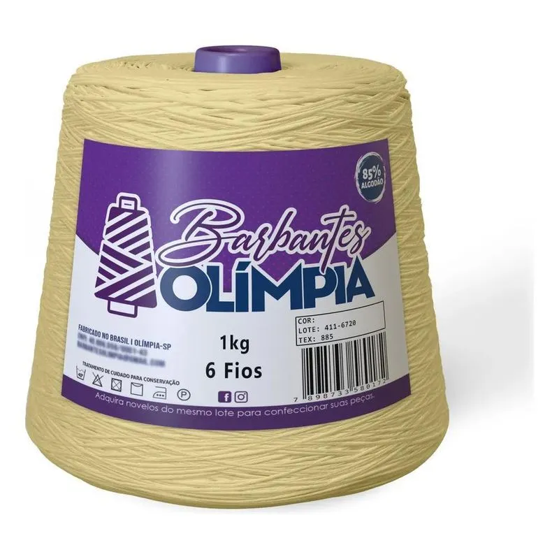 Barbante Olímpia Para Artesana Amarelo Claro