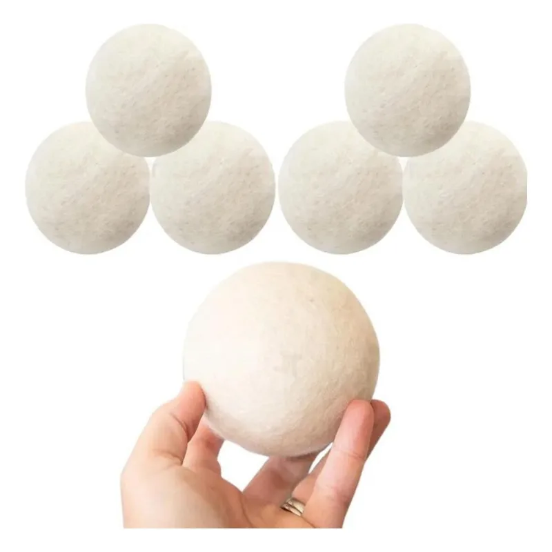 3x Kit 6 Dryer Ball 6cm Bolas Lã Lava Seca Roupa Remove Peli