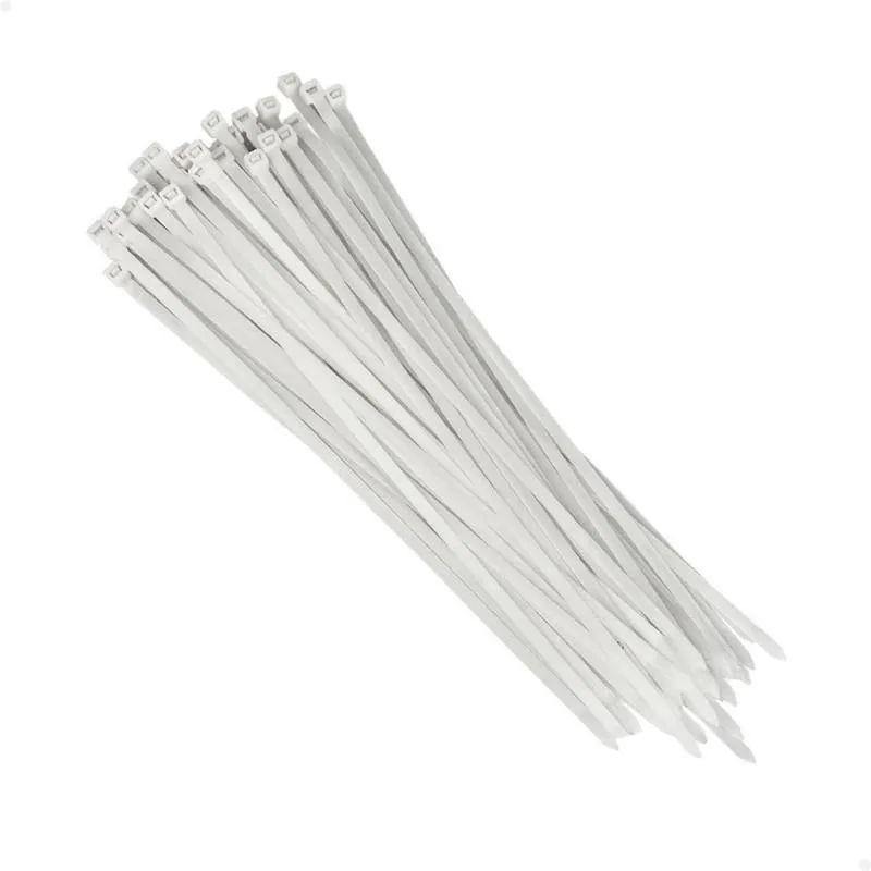 Kit 100 Abracadeiras Nylon Fita Hellerman 200x2,5mm Branca