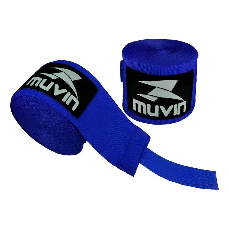 Bandagem Elástica Muvin 5 Metros - Luta Boxe Mma Muay T Azul