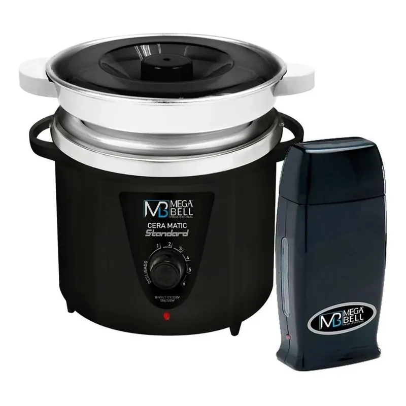 5x Panela Cera Quente 900g Refil + Aquecedor Rollon Termocer